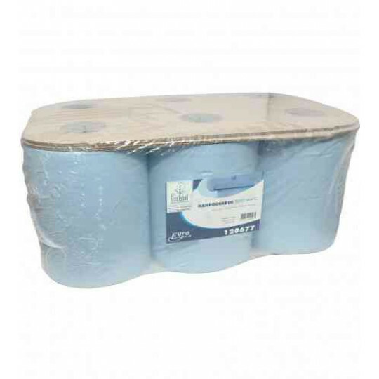 Euro Matic Handdoek cellulose 2-lgs 21cmx150mtr (6 rollen)